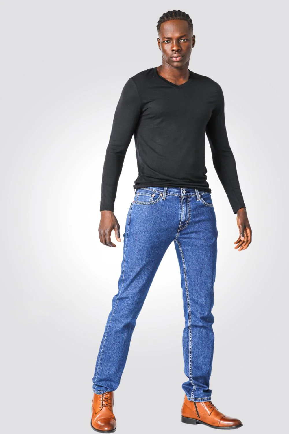 ג'ינס לגברים 511 INDIGO-POCKETS בצבע כחול בהיר