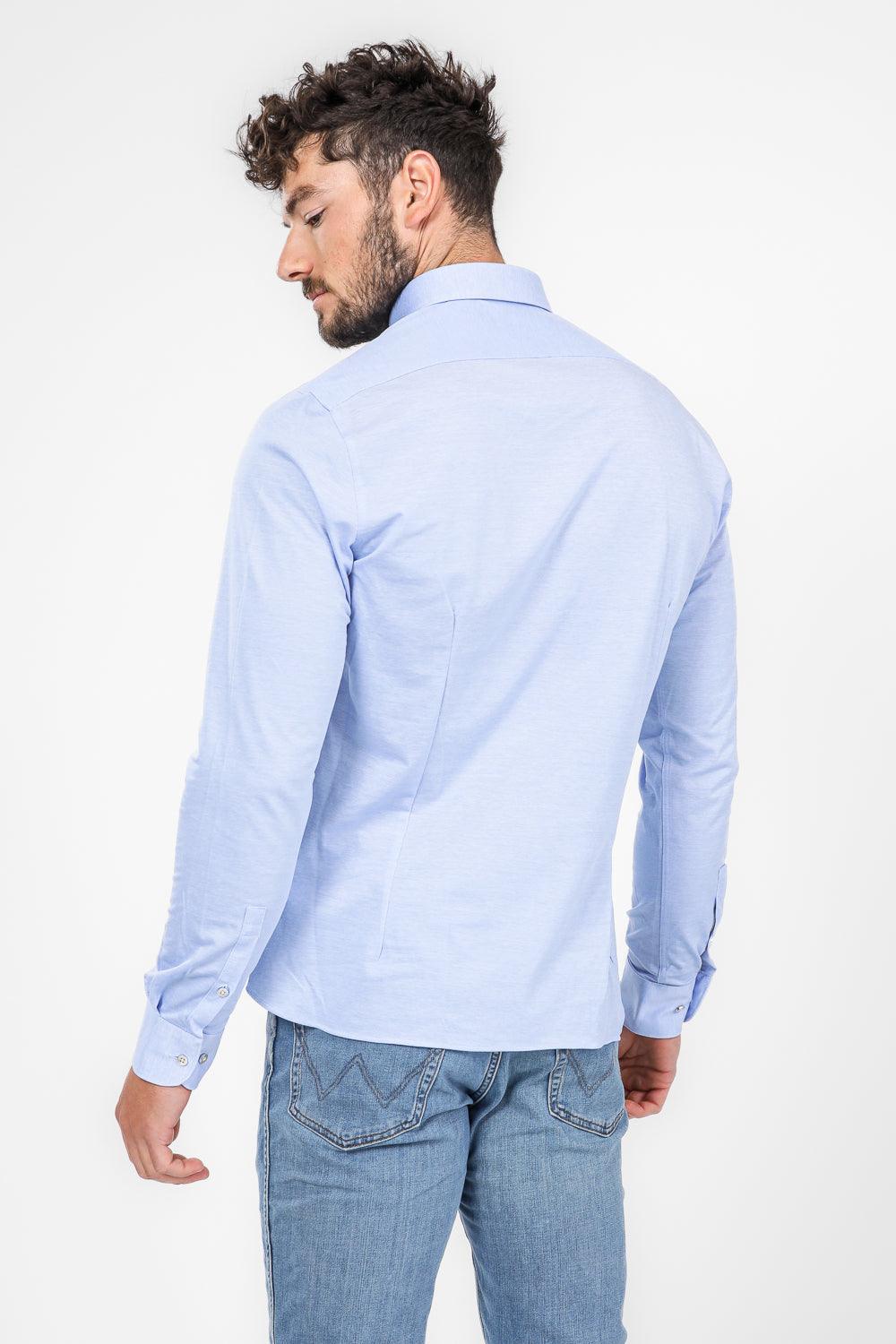 חולצת פולו CAMICIA SLIM בצבע תכלת - Image 2