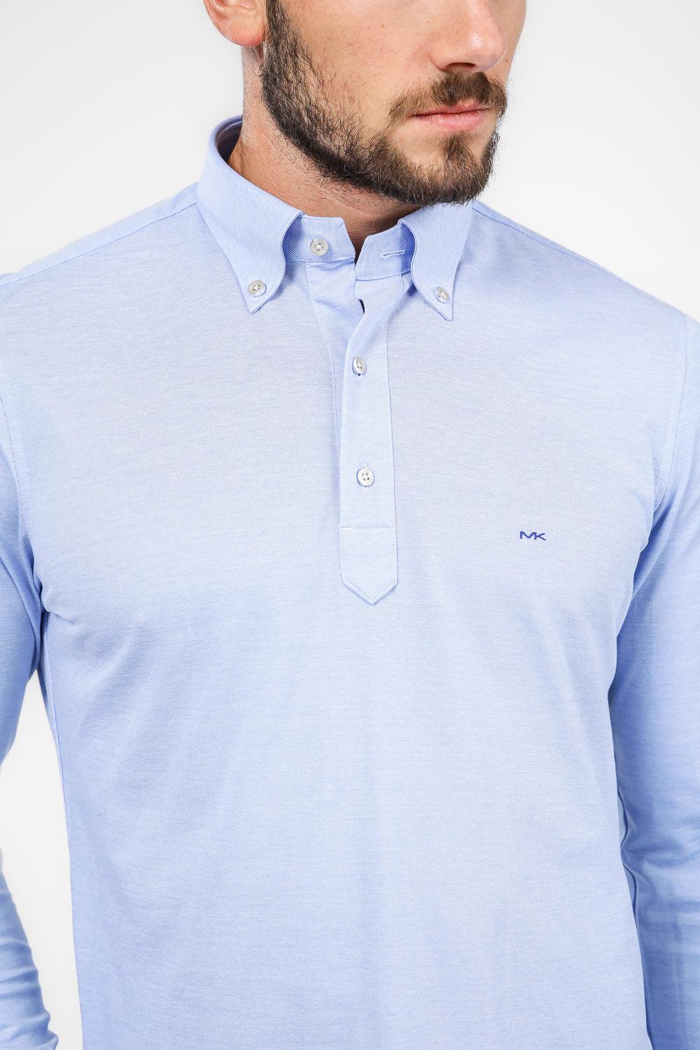 חולצת פולו CAMICIA SLIM בצבע תכלת - Image 3