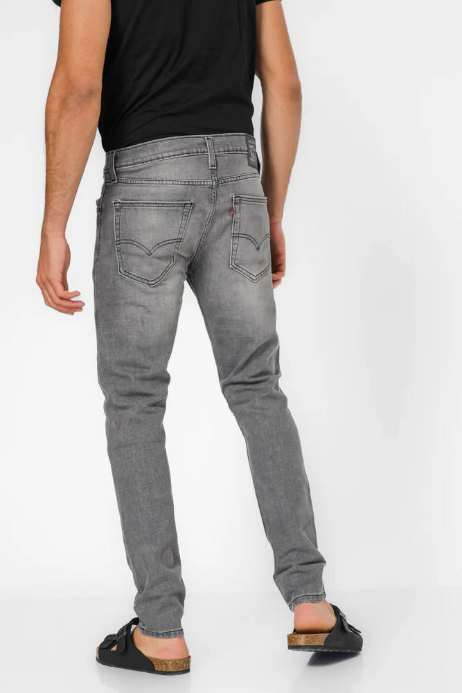 ג'ינס לגברים SKINNY TAPER בצבע אפור בהיר - Image 2