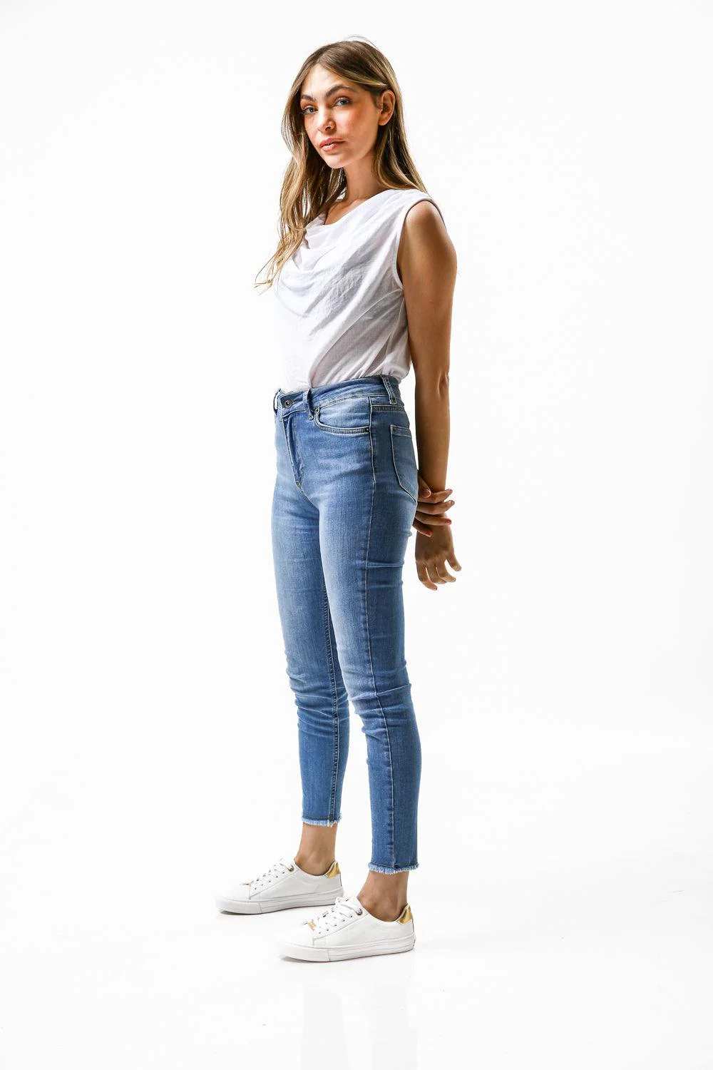 מכנסי ג'ינס SKINNY תכלת - Image 4