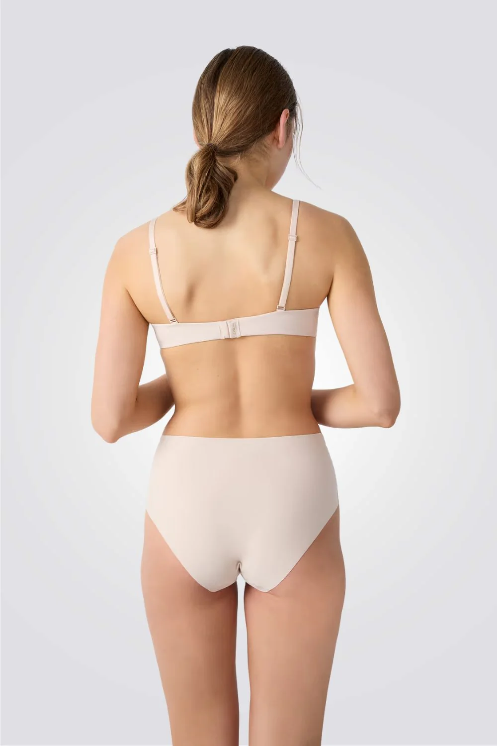 תחתוני בקיני גבוהים PURE FIT בצבע ורוד בהיר - Image 2
