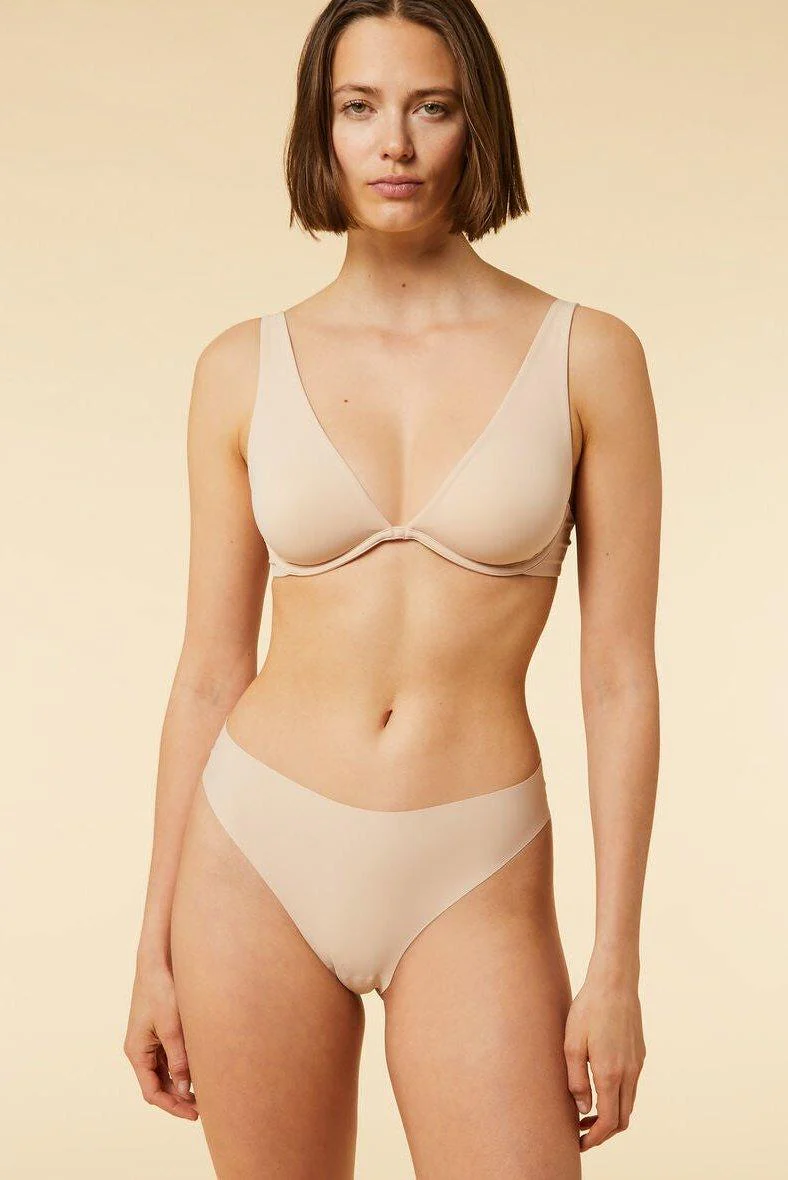 תחתוני טנגה מיקרופייבר PURE FIT צבע גוף - Image 3