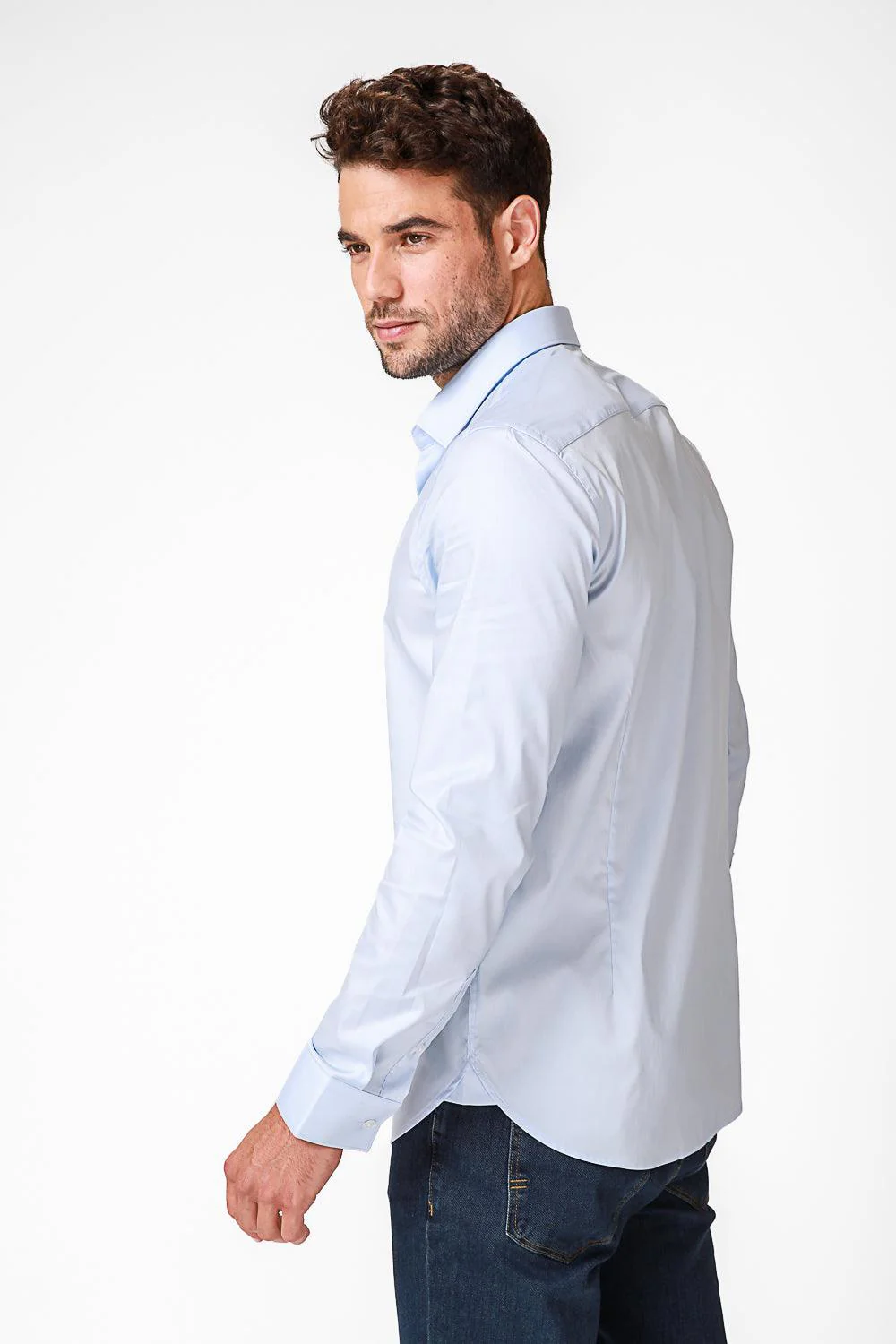 מכופתרת בצבע LT BLUE SLIM FIT - Image 2