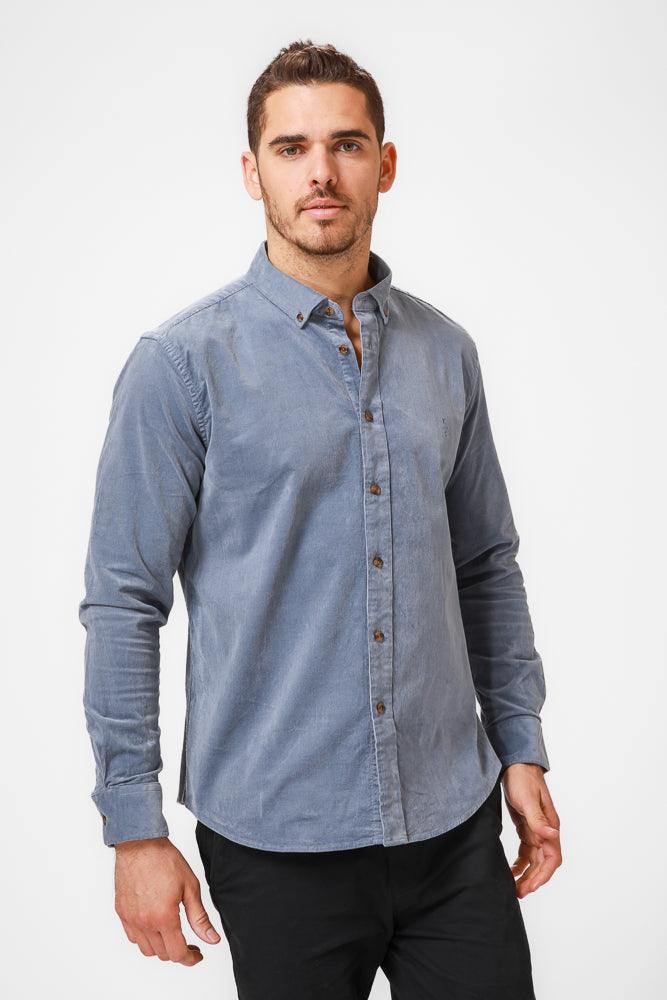 מכופתרת קורדרוי בצבע LT BLUE