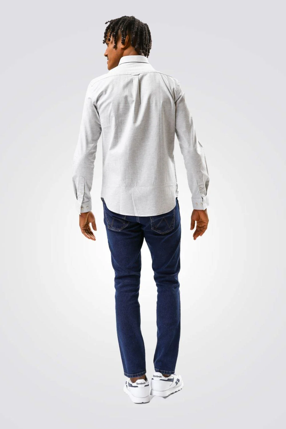 מכופתרת ORGANIC COTTON אפור בהיר - Image 2