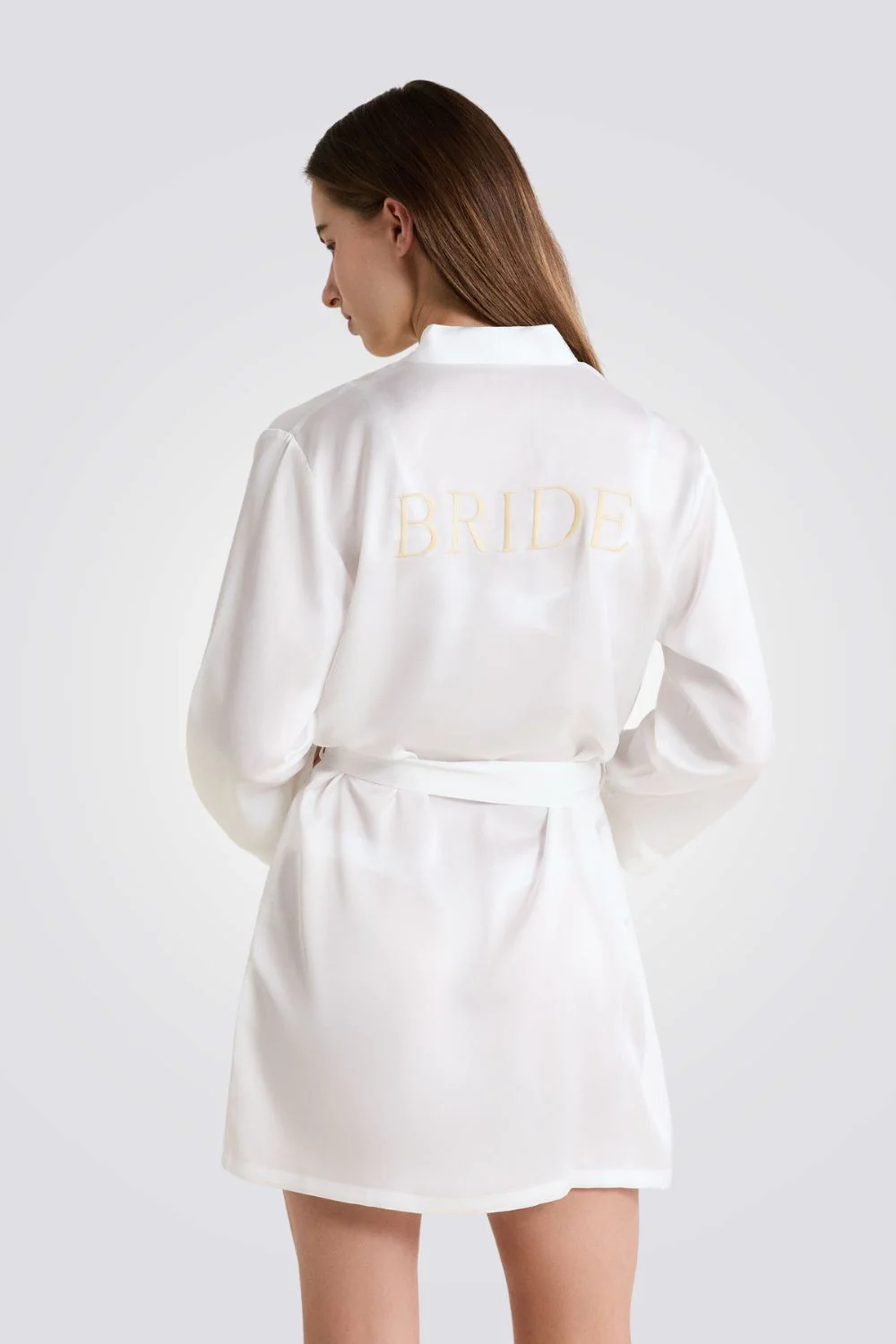 חלוק BRIDE סאטן לבן לנשים | איתם - Image 2