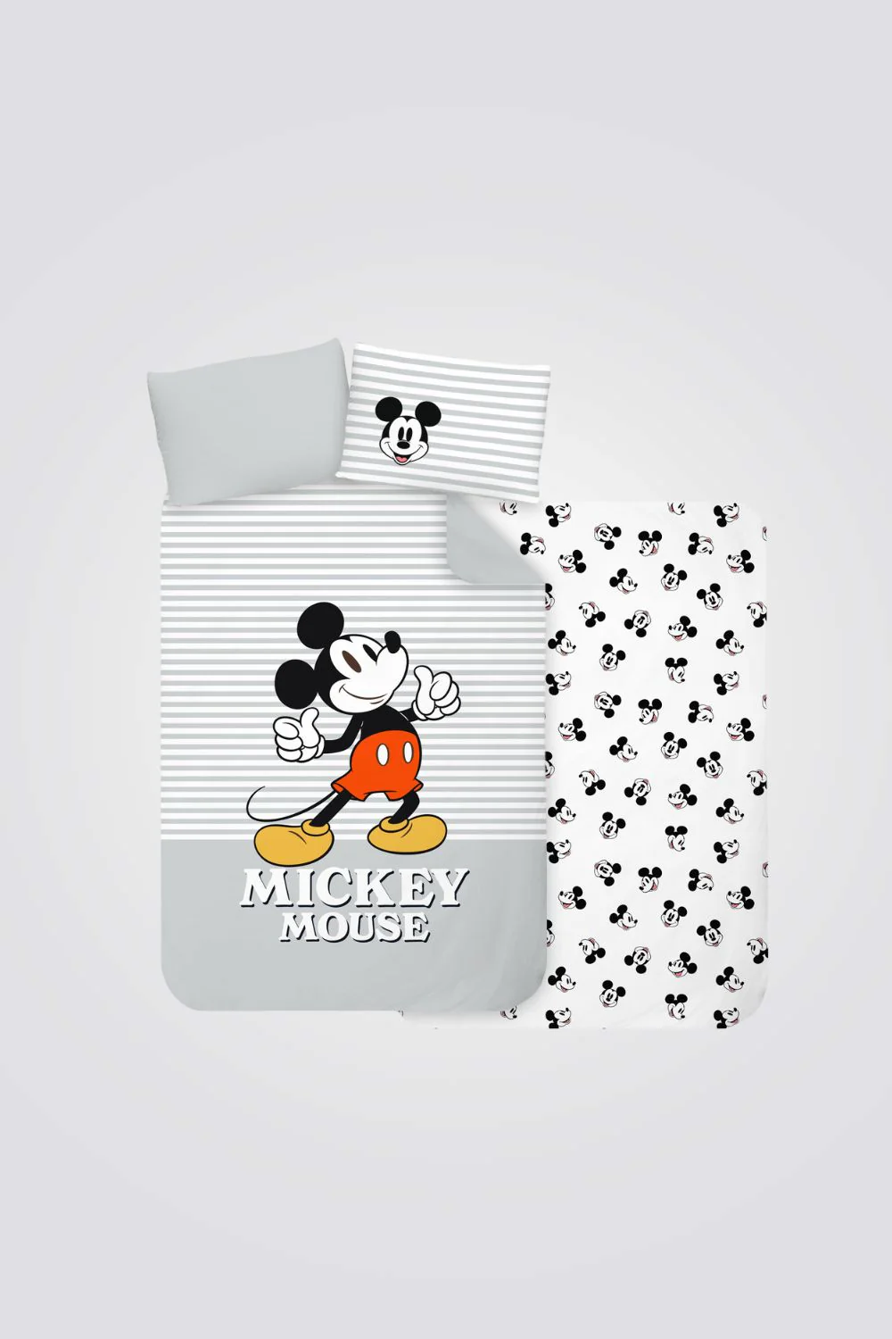 סט מצעים מיטת יחיד 90/200 ס"מ MICKEY grey | דיסני - Image 3