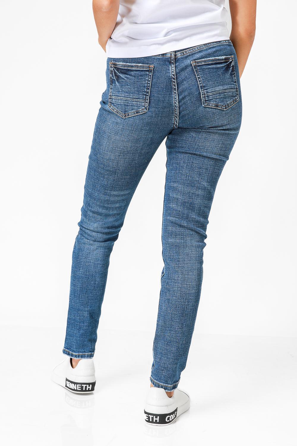 ג'ינס סקיני MID WASH כחול - Image 4