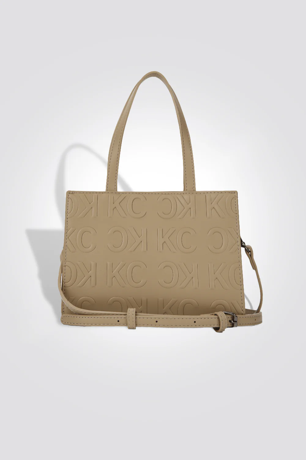 תיק יד MINI TOTE דמוי עור בצבע בז'