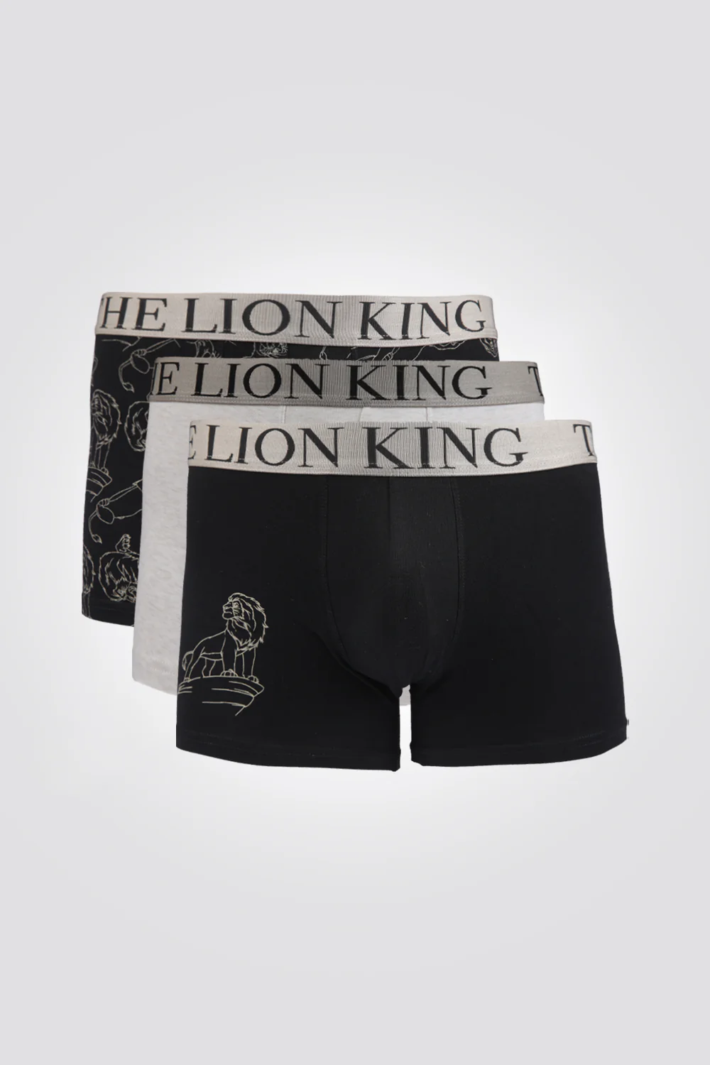 מארז 3 תחתוני בוקסר צמודים וקצרים LION KING