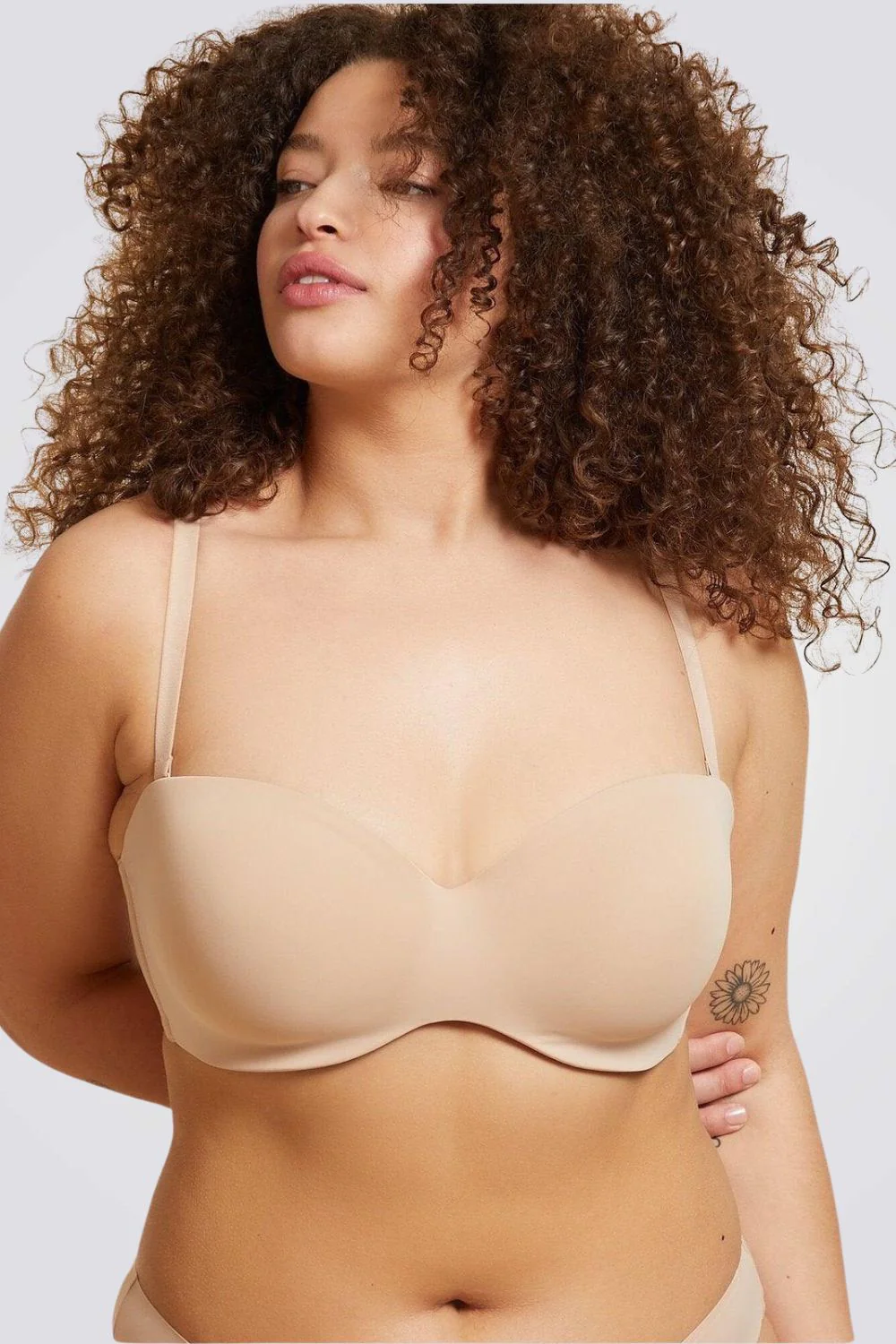 חזיית סטרפלס מיקרופייבר PURE FIT E צבע גוף - Image 4