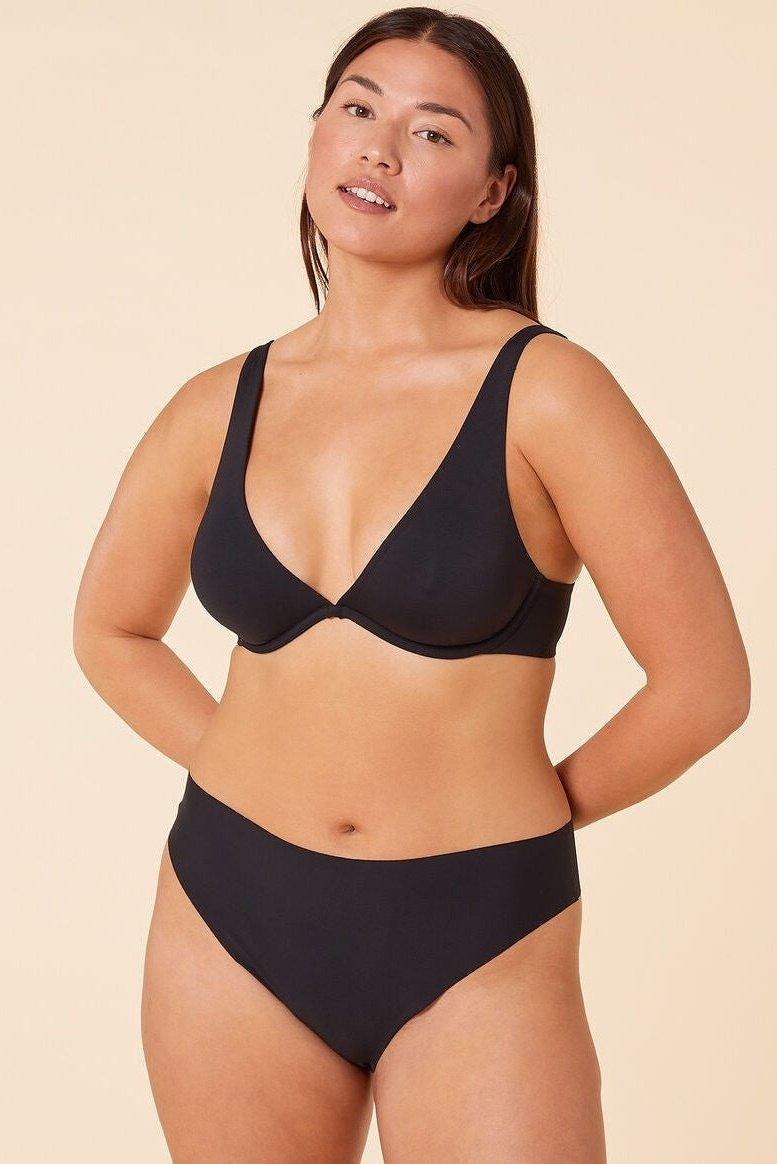 תחתוני טנגה מיקרופייבר PURE FIT שחור - Image 3