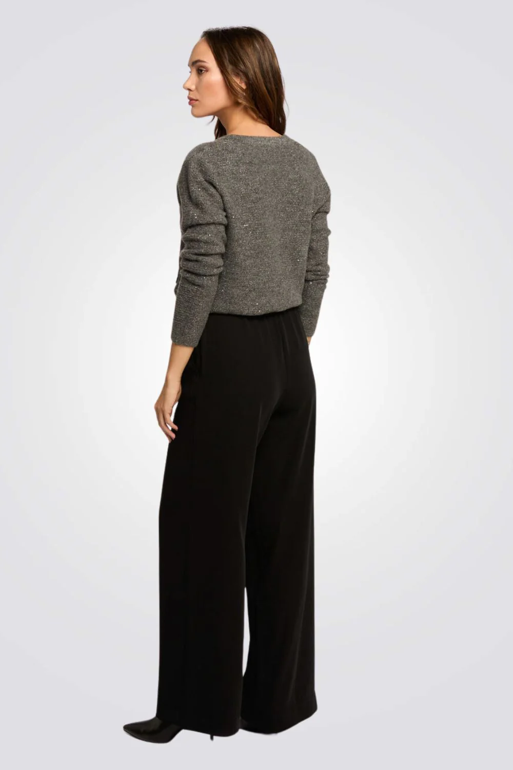 מכנסיים ארוכים Wide Leg גזרה גבוהה - Image 3