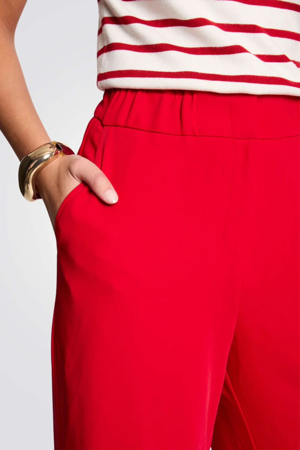 מכנסיים ארוכים Wide Leg גזרה גבוהה - Image 9