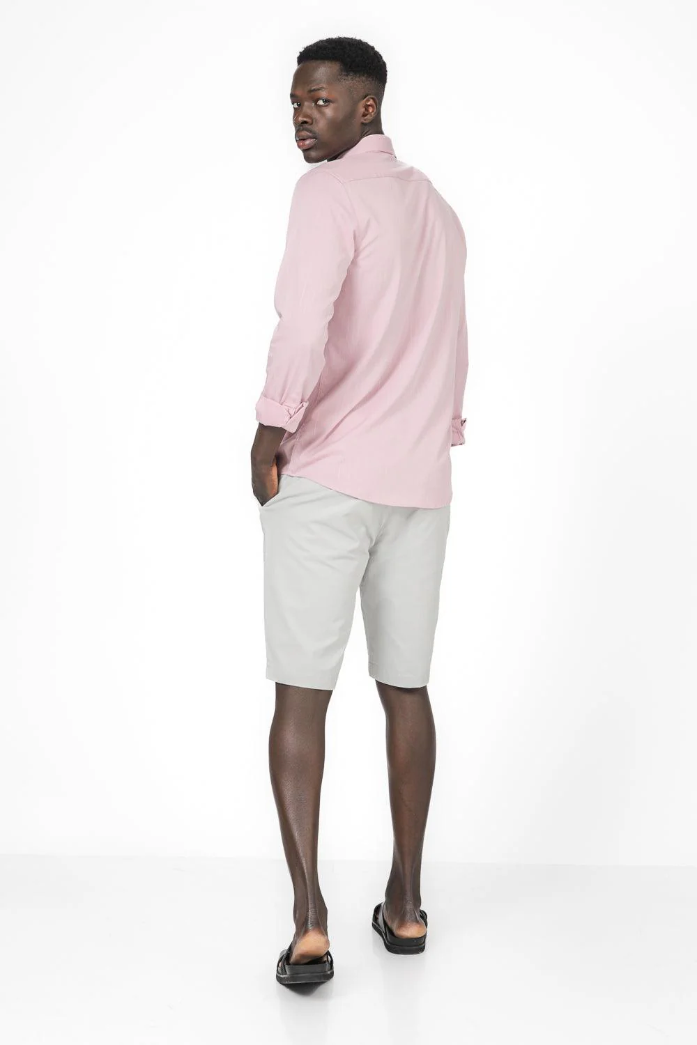מכופתרת פסים SLIM FIT בצבע ורוד - Image 3