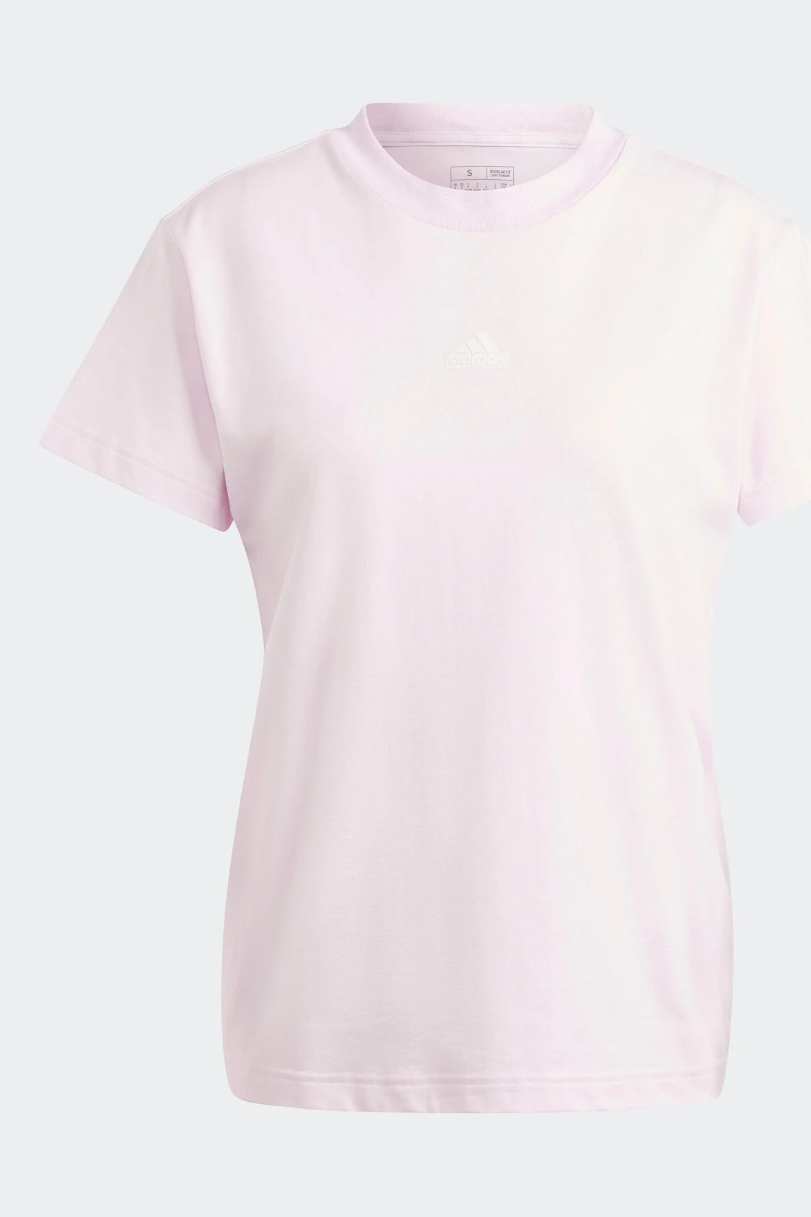טישירט לנשים EMBROIDERED  בצבע ורוד בהיר - Image 5