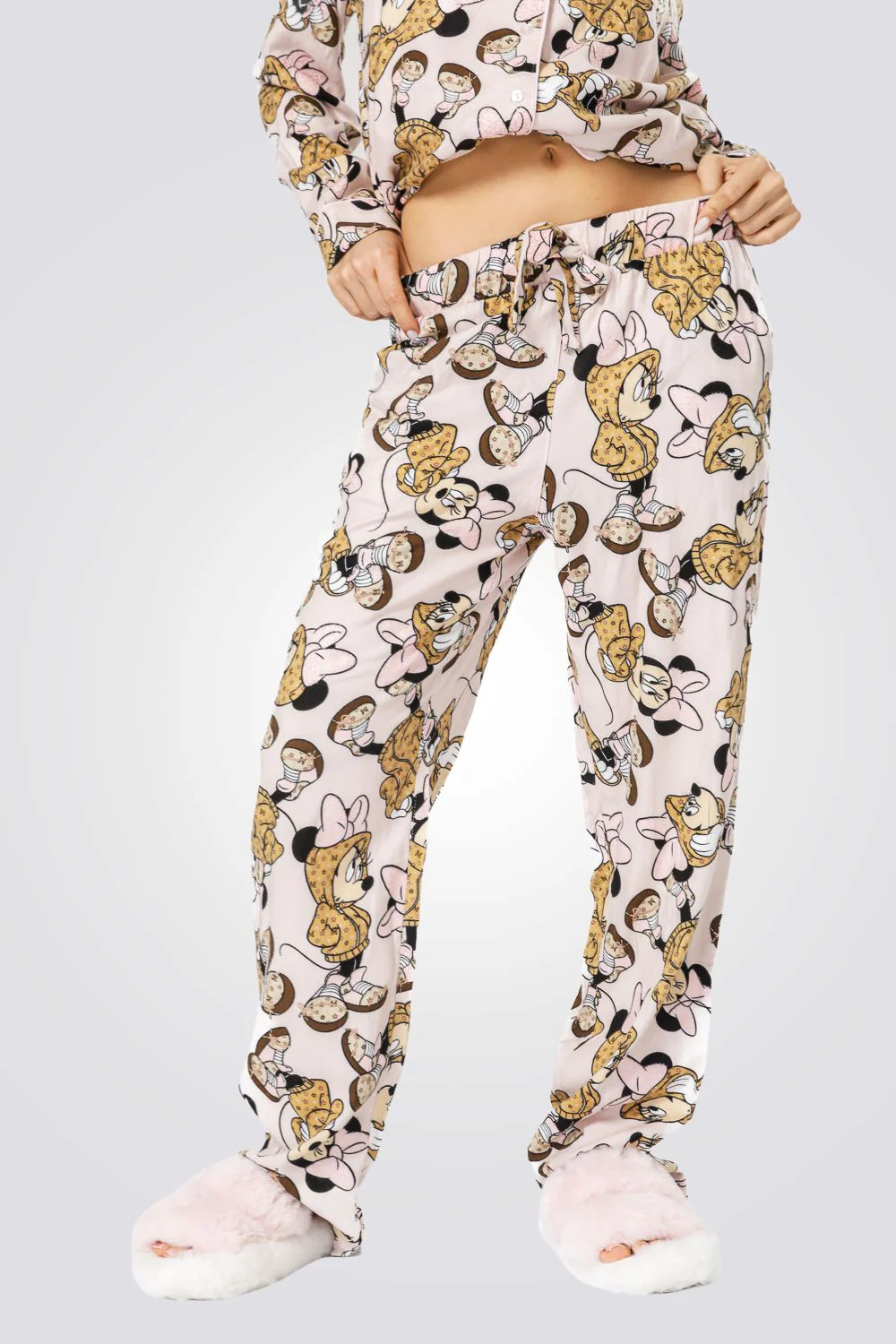 סט פיג’מה מכופתרת דקה MINNIE - Image 3