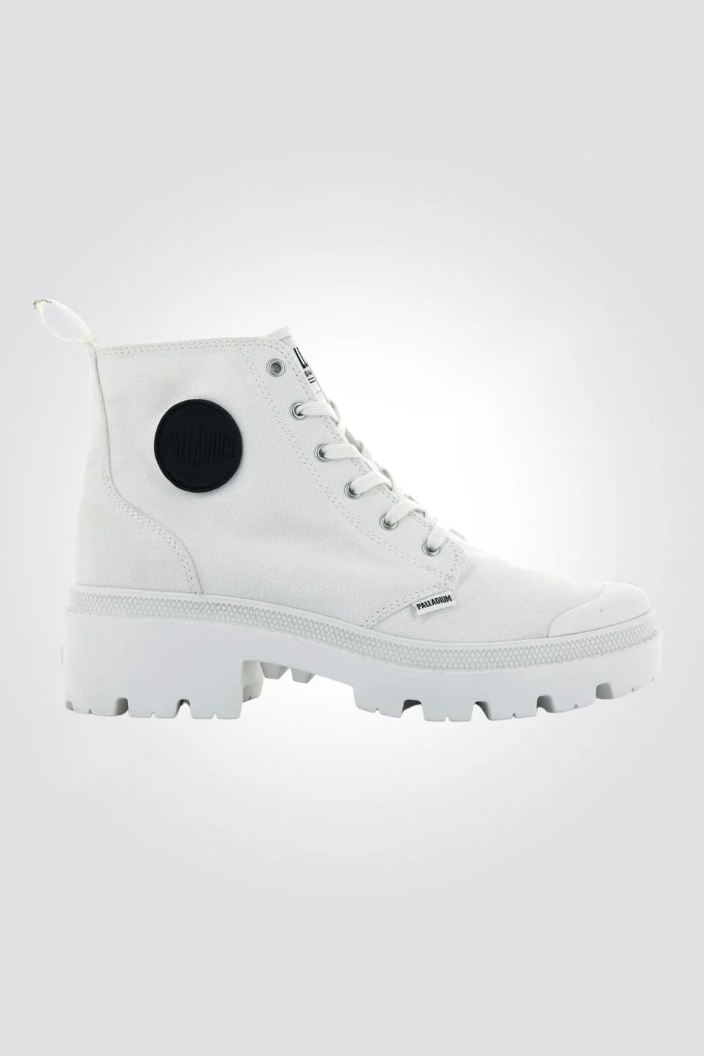 מגפונים לנשים PALLABASE TWILL STAR WHITE בצבע לבן