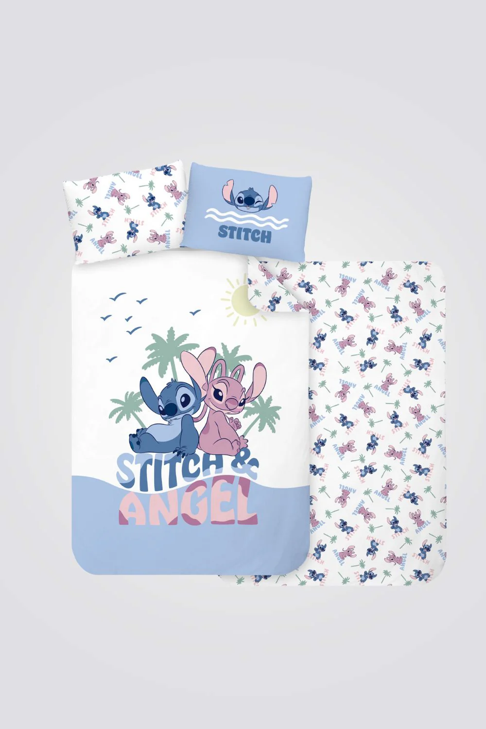 סט מצעים מיטת יחיד 90/200 ס"מ Stitch & Angel | דיסני - Image 3