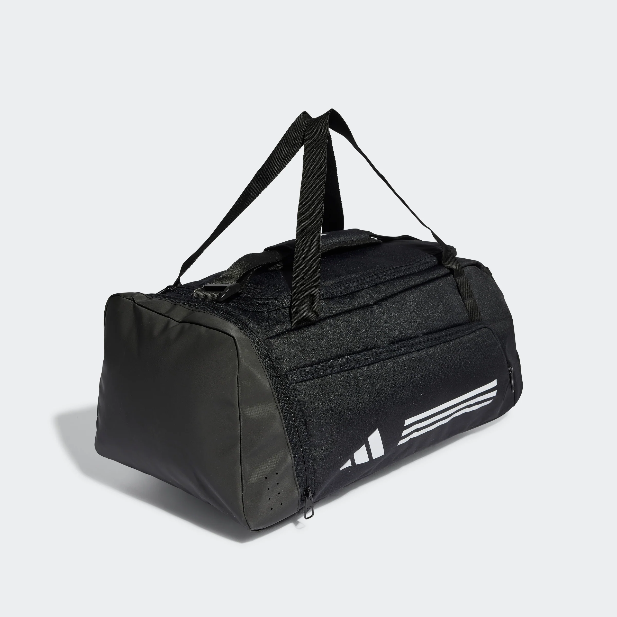 תיק אימון Essentials 3-Stripes Duffel Bag Small 30L בצבע שחור ולבן - Image 3
