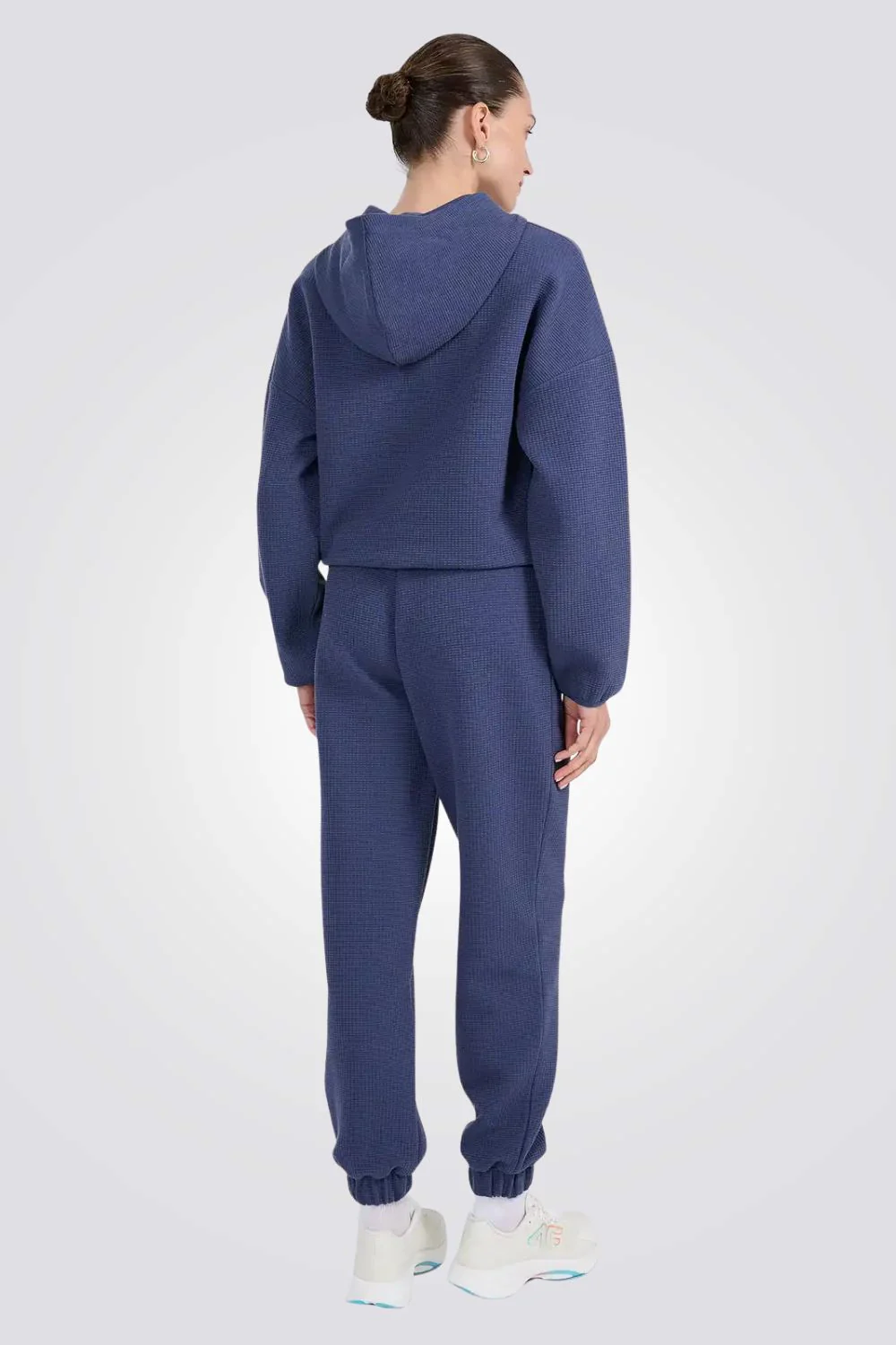 מכנסיים ארוכים Waffle-Knit Sweatpants לנשים | 4F - Image 4