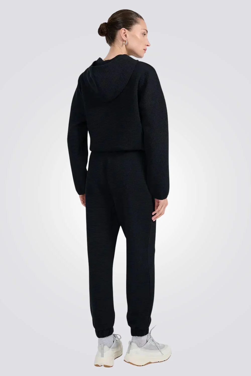 מכנסיים ארוכים Waffle-Knit Sweatpants לנשים | 4F - Image 5