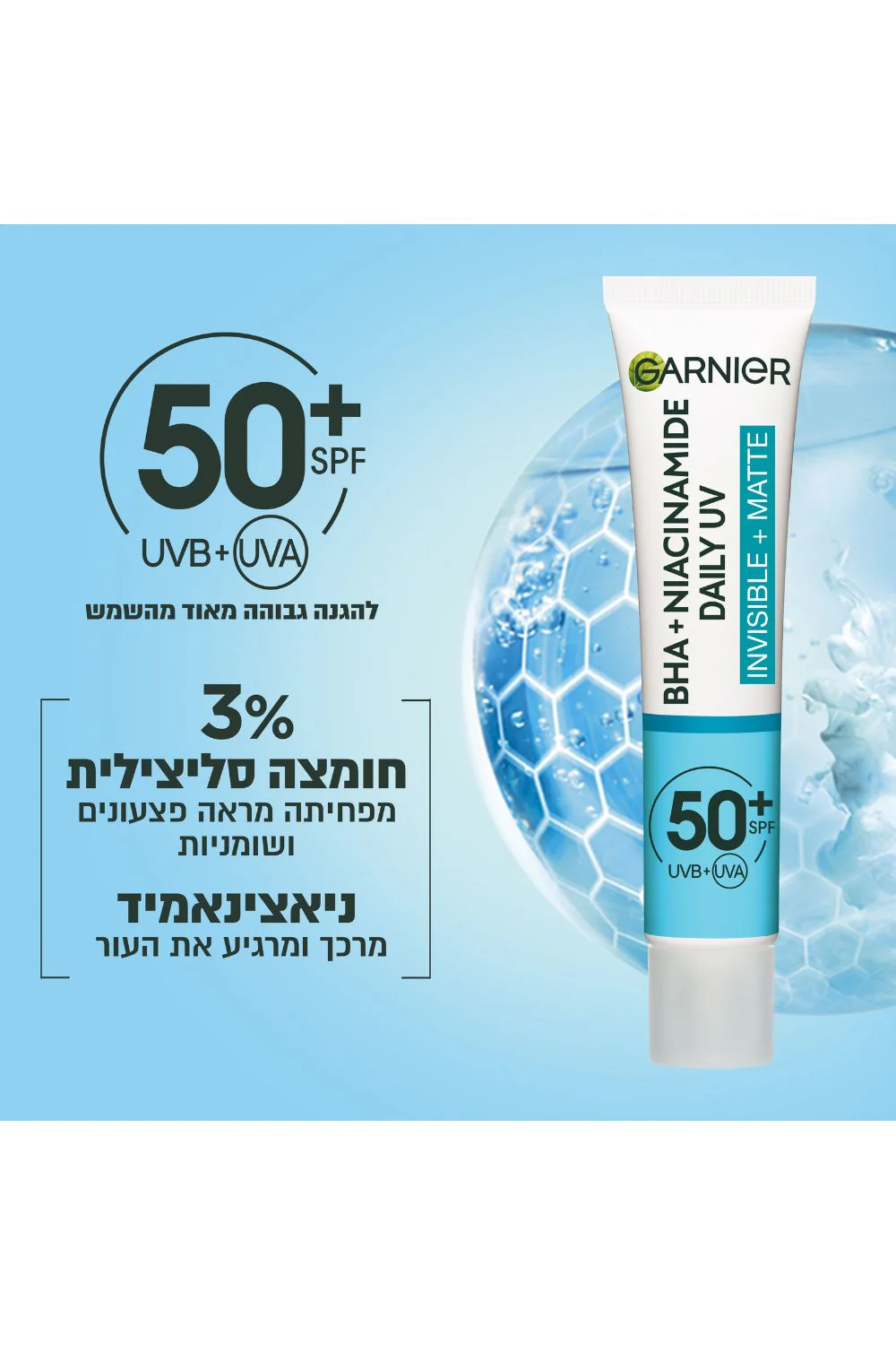 תחליב לחות UV ניאצינאמיד 40 מ"ל - Image 5