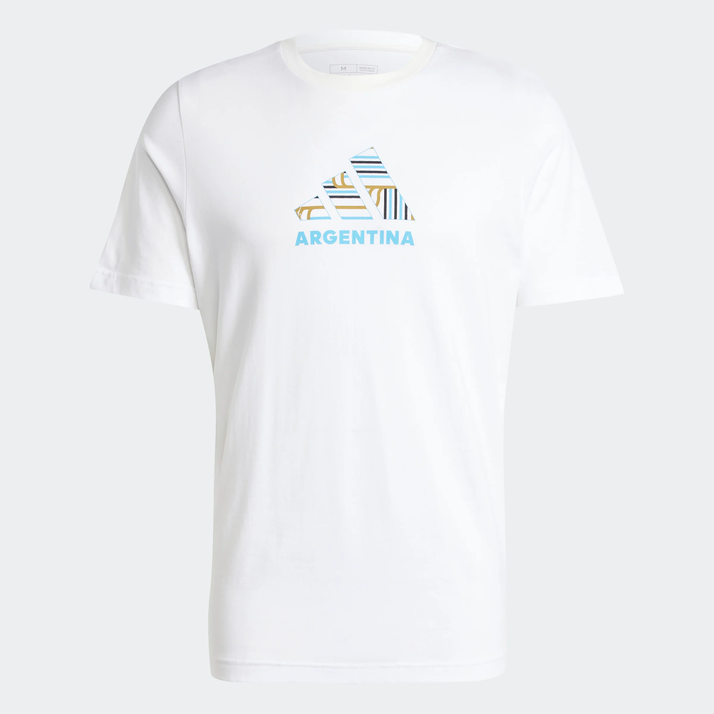 טישירט לגברים ARGENTINA FOOTBALL FAN GRAPHIC בצבע לבן - Image 5