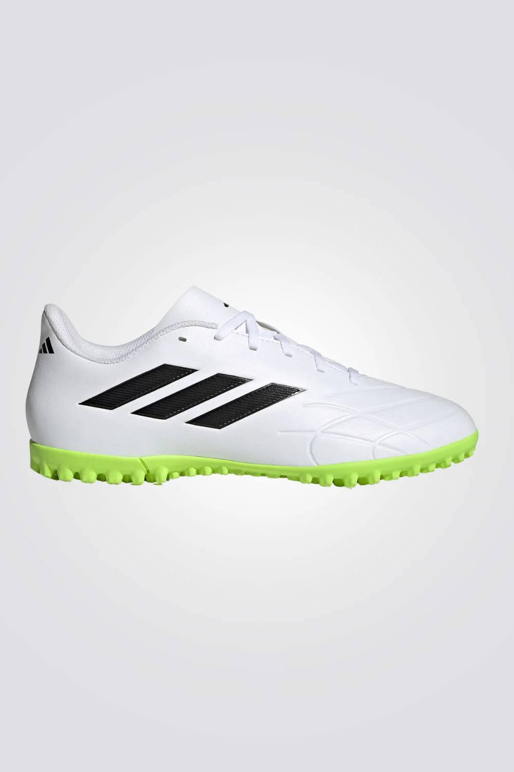נעלי קטרגל לגברים COPA PURE.4 TURF בצבע לבן שחור וירוק זוהר