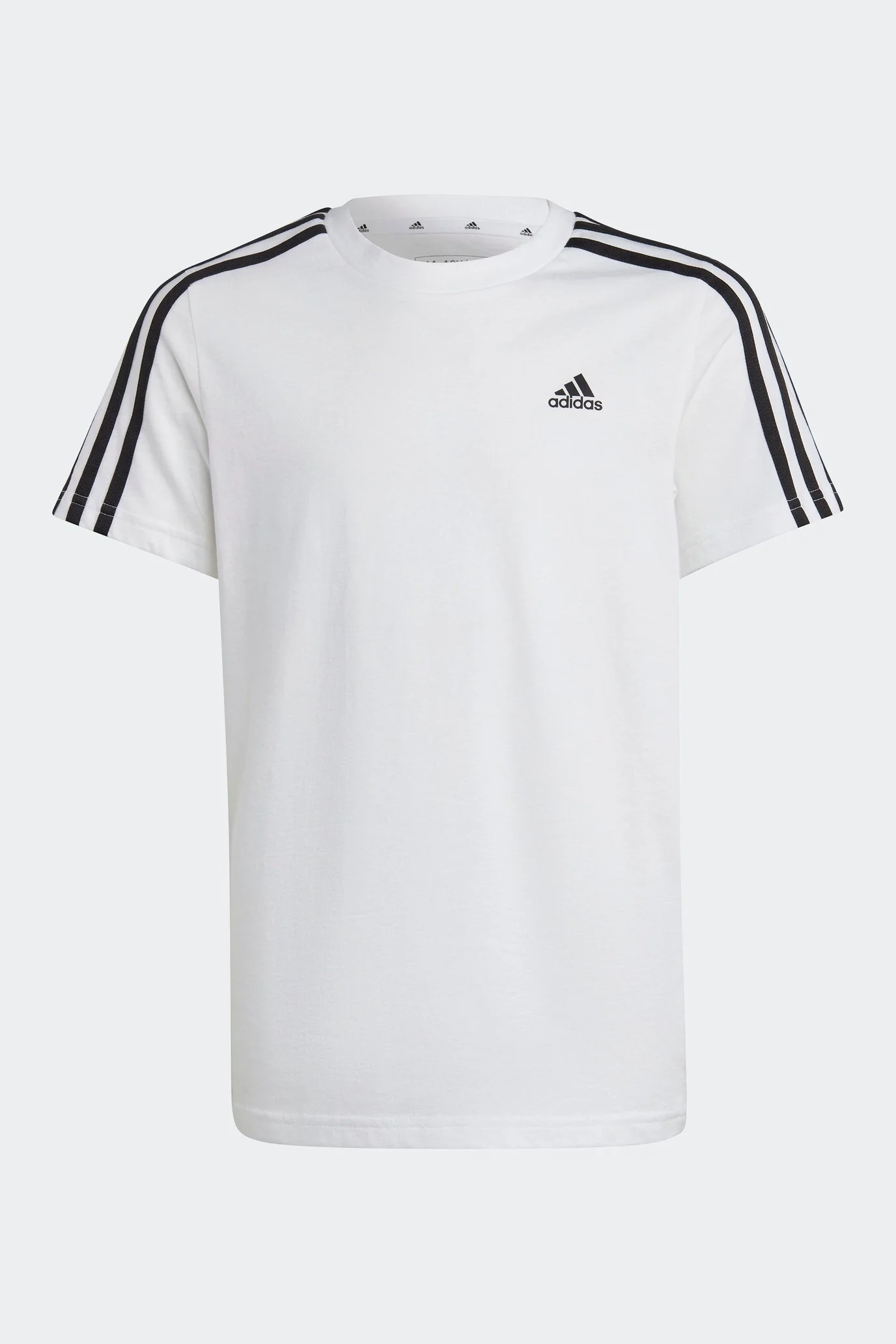 טישירט לילדים ESSENTIALS 3 STRIPES בצבע לבן ושחור - Image 6