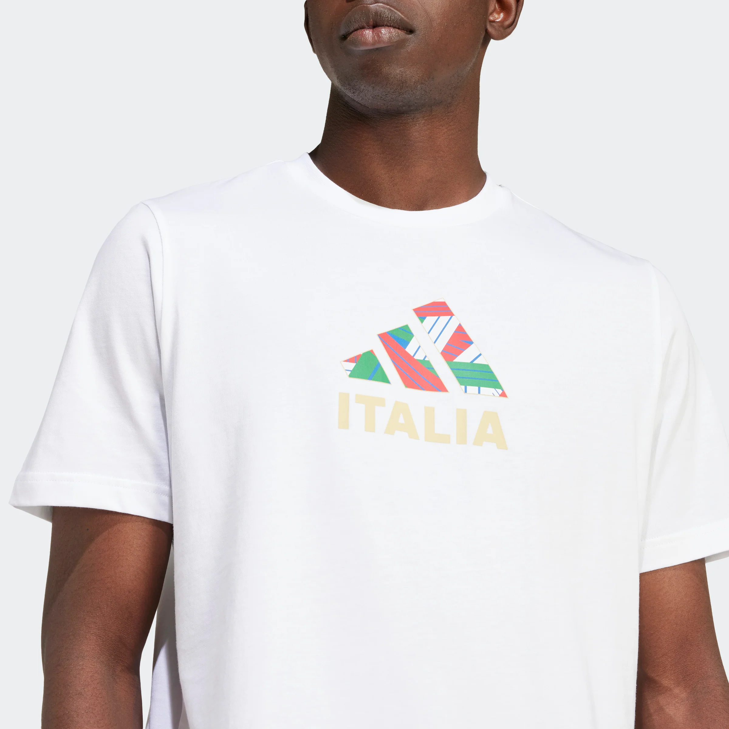טישירט לגברים ITALY FOOTBALL FAN GRAPHIC בצבע לבן - Image 3