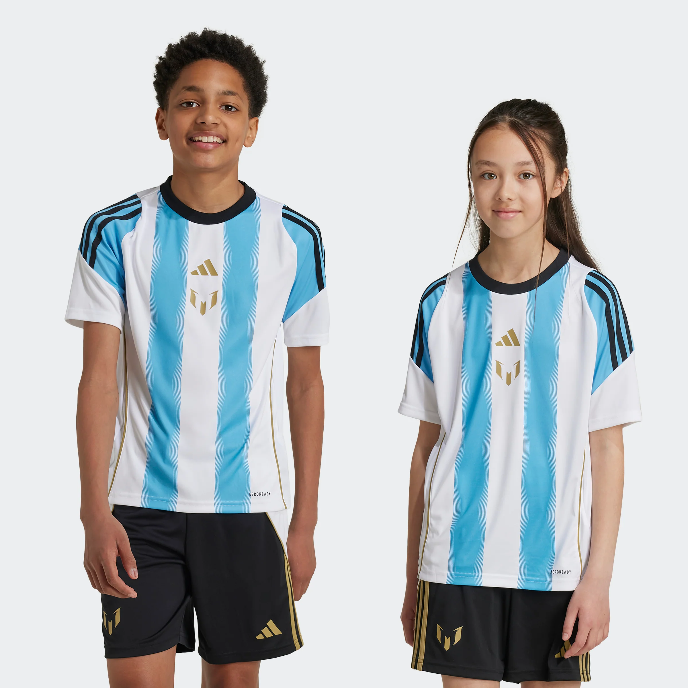 טישירט לילדים MESSI TRAINING JERSEY בצבע לבן ותכלת - Image 6