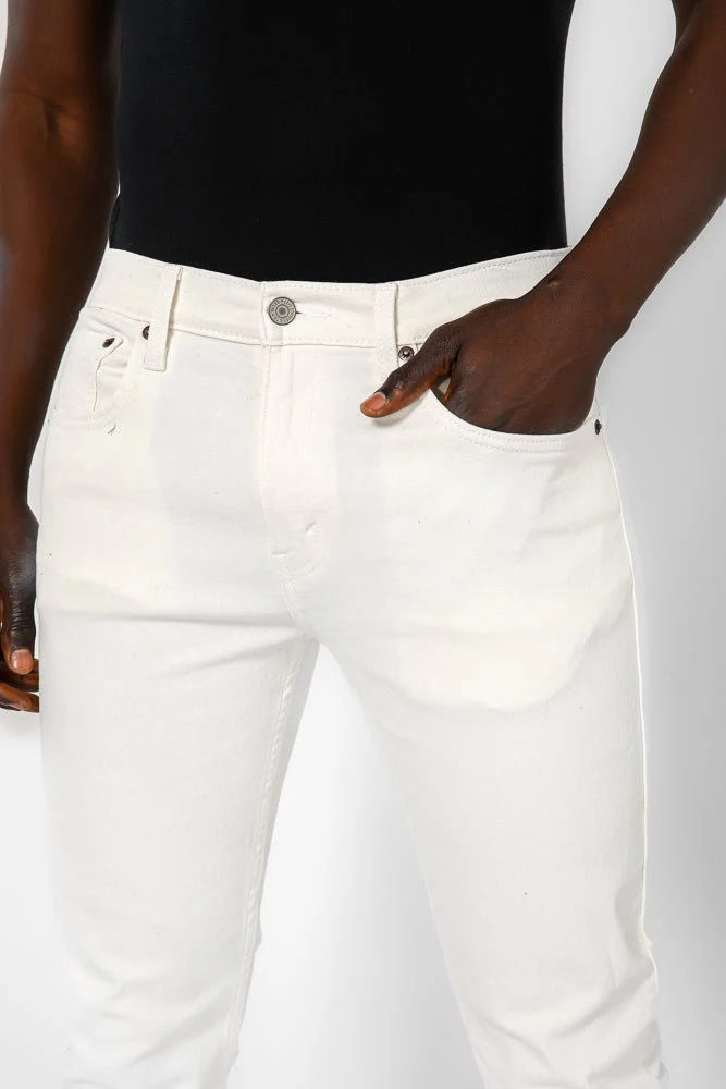 WHITE-POCKETS גי'נס לגברים 512 בצבע לבן - Image 6