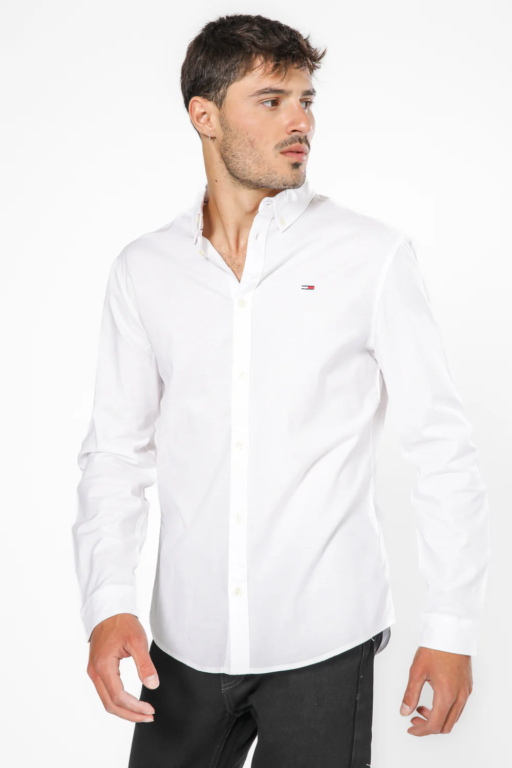 מכופתרת SLIM STRETCH OXFORD בצבע לבן | טומי הילפיגר - Image 2