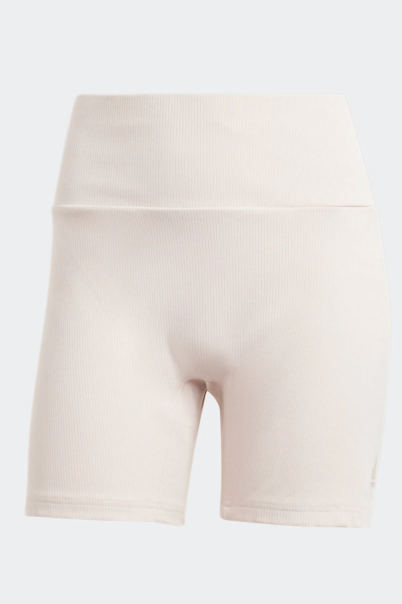 טייץ קצר לנשים LOUNGE RIBBED HIGH-WAIST BIKE בצבע לבן - Image 5
